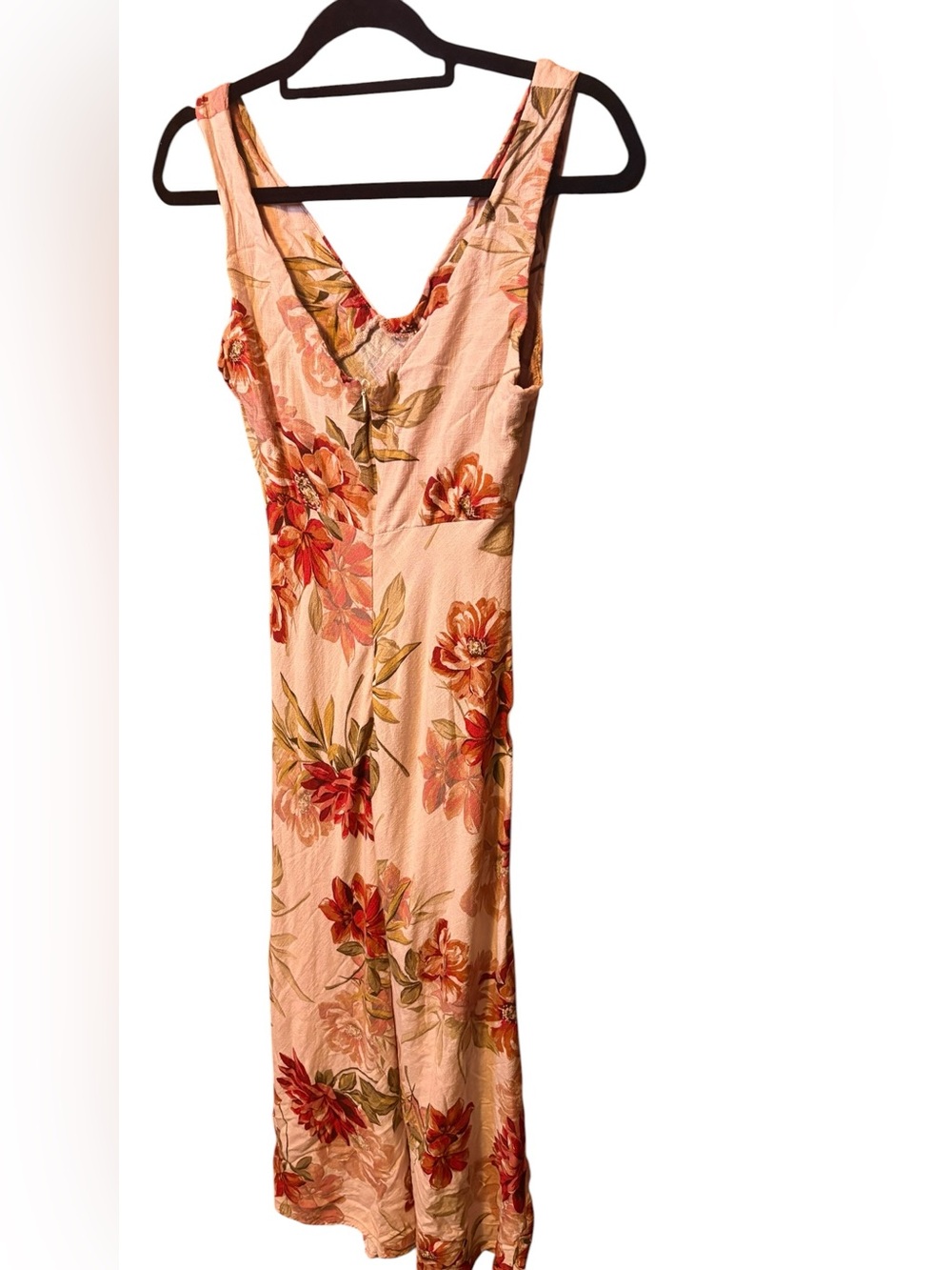 Anthropologie Paper Heart Floral Maxi Dress Blush Pink Cottagecore XS - Picture 7 of 7